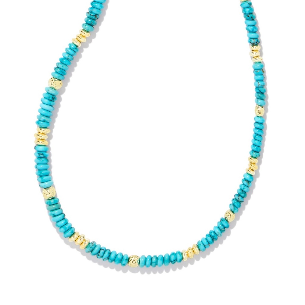 Kendra Scott Deliah necklace gold & turquoise